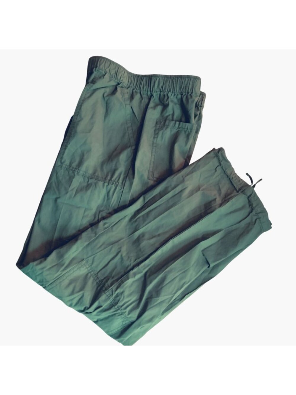 ASOS Design Green Elastic Waist Cargo Pants Stretch Lightweight Size 4